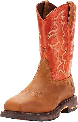 Ariat mens Workhog Wide Square Toe Steel Toe Work Boot