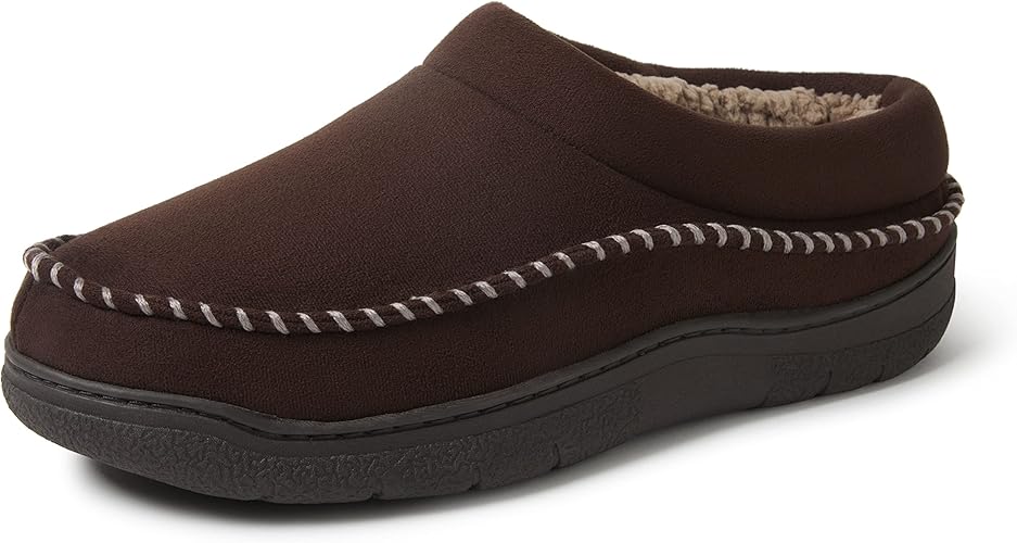 Dearfoams Men's Thompson Memory Foam Indoor/Outdoor Clog Slipper