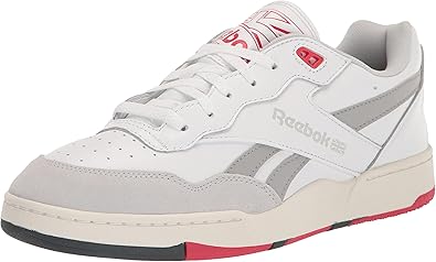 Reebok Unisex BB 4000 II Sneaker, FTWR White/Pure Grey/Vector Red, 8.5 US Men