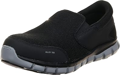 Reebok Work Men's Rb4037 Sublite Cushion Work Safety Athletic Slip-on Alloy Toe Shoe Black