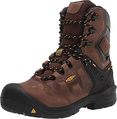 KEEN Utility Men's Dover 8inch Leather Waterproof Composite Toe Work Boots