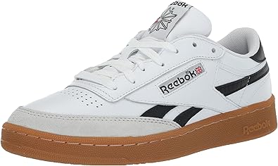 Reebok Men's Club C Revenge Vintage Sneaker, Black/White/Gum, 13