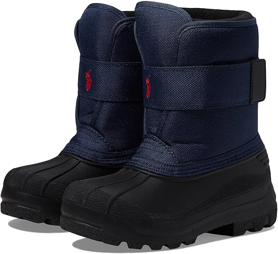 POLO RALPH LAUREN Boy's Everlee (Little Kid/Big Kid) Navy Nylon/Black/Red Pony Player 5 Big Kid M