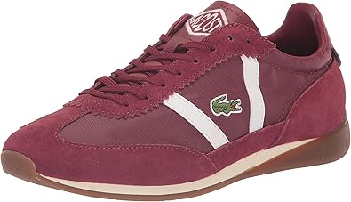 Lacoste Men's Low PRO Vintage Sneaker, Burg/WHT, 9