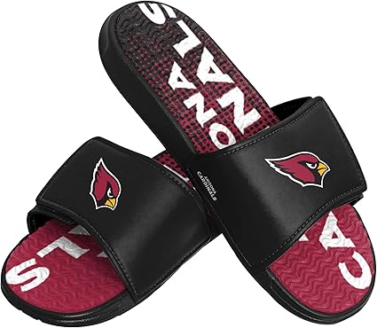 FOCO Arizona Cardinals NFL Mens Gradient Wordmark Gel Slide - L