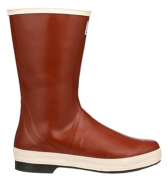 Tingley Pylon MB920B Neoprene Plain Toe Boot, 12-1/2 Inch Height, Mens 9 / Womens 11, Brick Red Upper - Brown Sole