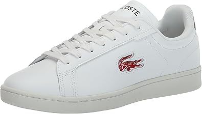 Lacoste Mens Carnaby Pro, White/Black, 11.5