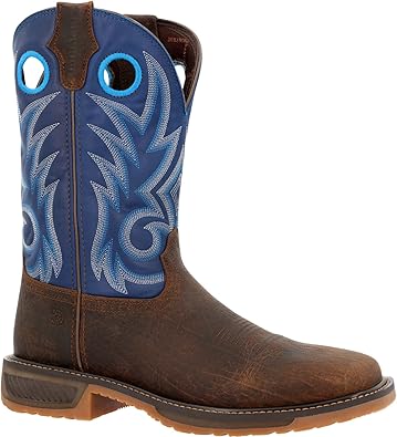 Durango® Workhorse™ Worn Saddle and Denim Blue Western Work Boot