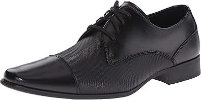 Calvin Klein Men's Bram Oxford, Black Diamond Leather