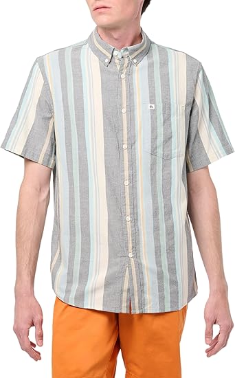 Quiksilver Men's Oxford Strip Classic Button Up Woven Top