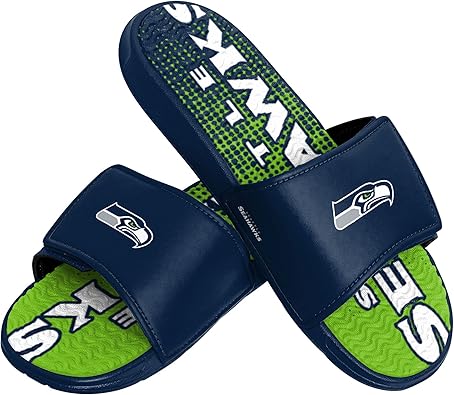 FOCO Men's Nfl Team Logo Athletic Gel Sandal Slides