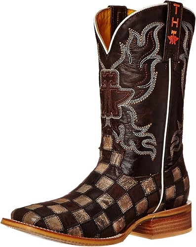 Tin Haul Shoes Men's Gun Metal Check Western Boot