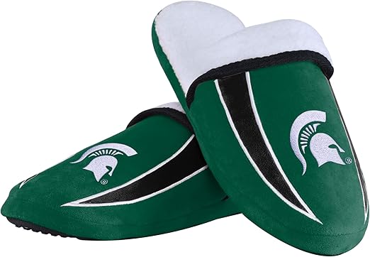 FOCO Michigan State Spartans NCAA Mens Sherpa Slide Slippers - S