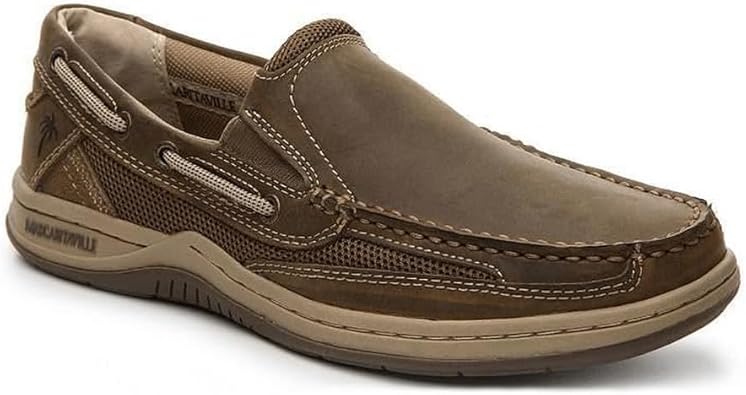 Margaritaville Men's Padded Tongue and Collar Double Gore Stretch Slip on Boat Shoe