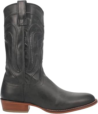 Dingo Mens Montana Round Toe Casual Boots Mid Calf - Black