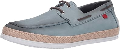 MARC JOSEPH NEW YORK Men's Leather Luxury Deck Shoe with Rope Detail Boat