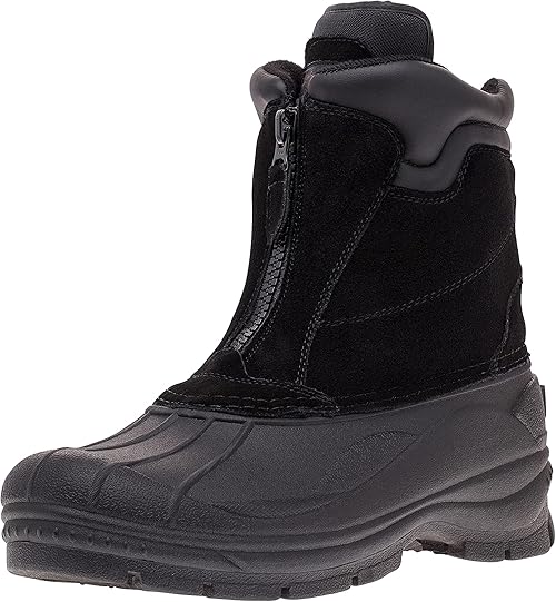 totes Men's Cold Weather Front Zipper Closure Tornado Waterproof Insulated Mid-Calf Winter Boots