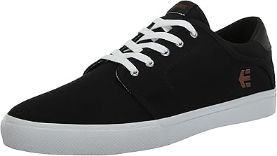 Etnies Men's Barge Slim Skate Shoe, Black/White/Silver, 10.5