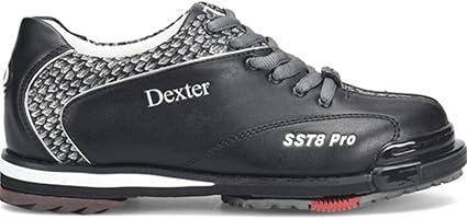 Dexter Mens SST 8 Pro Bowling Shoes - Black/Grey - Wide 8.5