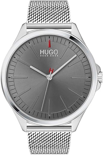 HUGO #Smash Men's Quartz Stainless Steel and Mesh Bracelet Casual Watch