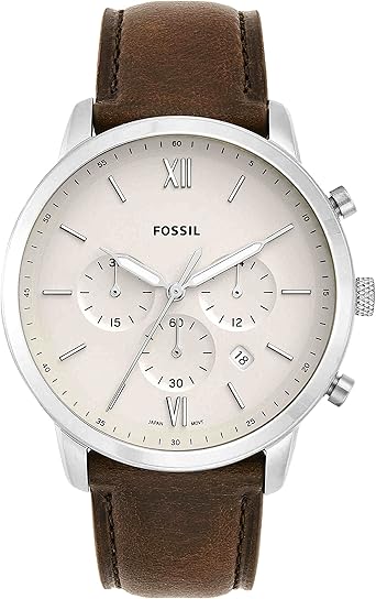 Fossil Neutra Men's Chronograph Watch with Stainless Steel Bracelet or Genuine Leather Band