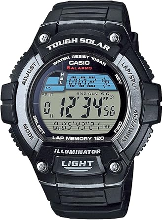 Casio Men's WS220-1A Solar Runner Tough Solar Multi-Function Runner Watch