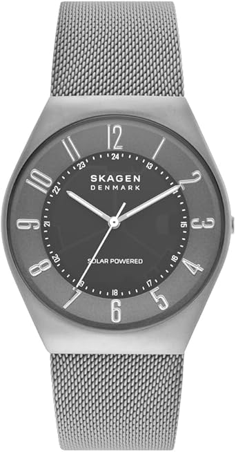 Skagen Men's Grenen Three-Hand Date Watch With Steel Mesh or Leather Band