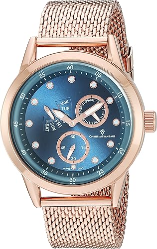 Men's 'Rio' Quartz Stainless Steel Watch, Color:Rose Gold-Toned (Model: CV8715)