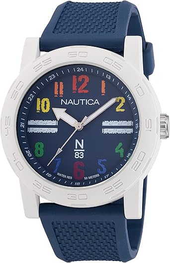 Nautica N83 Men's NAPATS304 Ayia Triada Blue Wheat PU Fiber Strap Watch