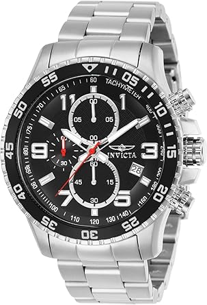 Invicta Men's 14875 Specialty Chronograph Black Textured Dial Stainless Steel Watch