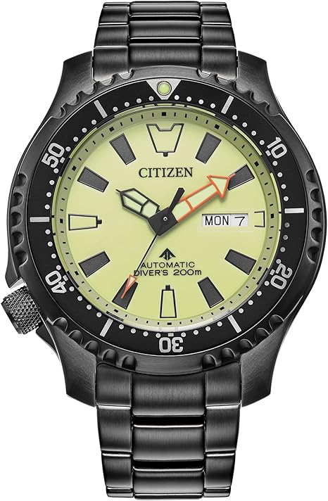 Citizen Men's Eco-Drive Promaster Dive Automatic Black IP Stainless Steel Watch, Rotating Bezel (Model: NY0155-58X)