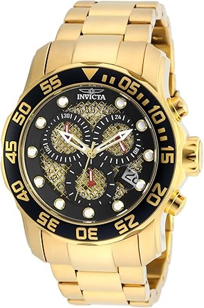 Invicta Men's 19837 Pro Diver Analog Display Swiss Quartz Gold Watch