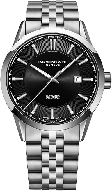 RAYMOND WEIL Freelancer Men's Automatic Watch, Black Dial, Stainless Steel, 42 mm, (2731-ST-20001)