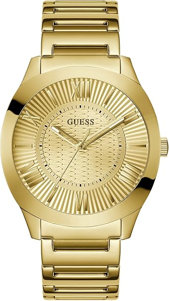 GUESS Men's 44mm Watch - Gold-Tone Bracelet Champagne Dial Gold-Tone Case