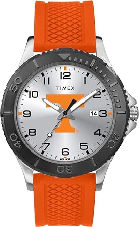 Timex Tribute Men's Collegiate Gamer 42mm Watch – Tennessee Volunteers with Orange Silicone Strap