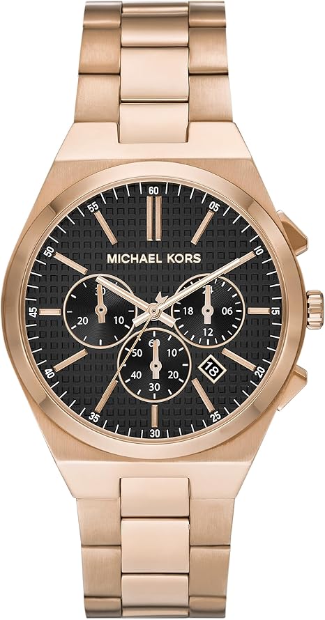 Michael Kors Lennox Chronograph Beige Gold-Tone Stainless Steel Men's Watch (Model: MK9119)