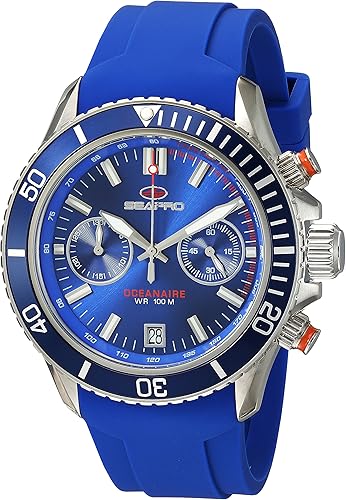 Seapro Men's SP0332 Scuba Dragon Analog Display Quartz Blue Watch