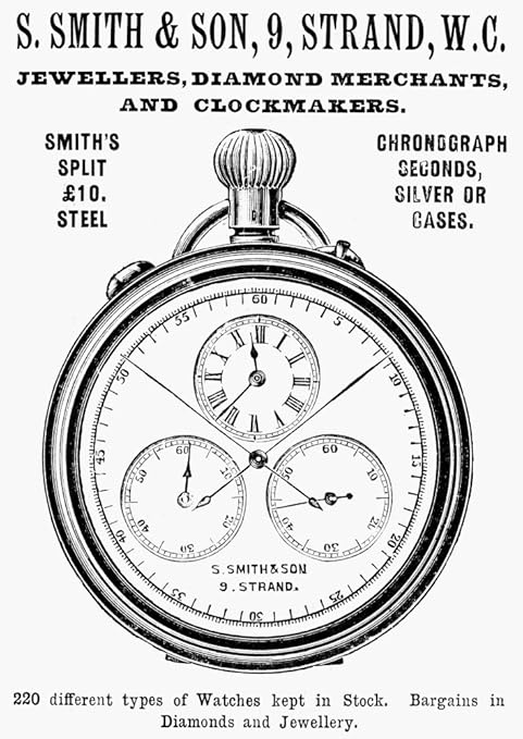 Pocket Watch 1895 Nenglish Newspaper Advertisement 1895 For Pocket Watches By S Smith & Son London Poster Print by (24 x 36)