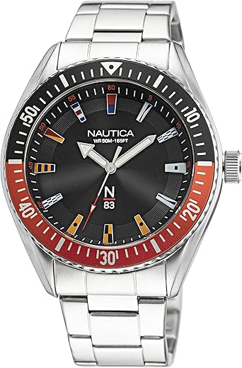 Nautica N83 Men's NAPFWF017 Finn World Grey/Black/SSB Watch