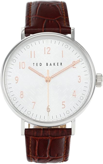 Ted Baker MIMOSAA Men's Brown Croco Printed Leather Strap (Model: BKPMMS115)