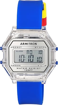 Armitron Sport Unisex Digital Chronograph Silicone Strap Watch, 45/7137