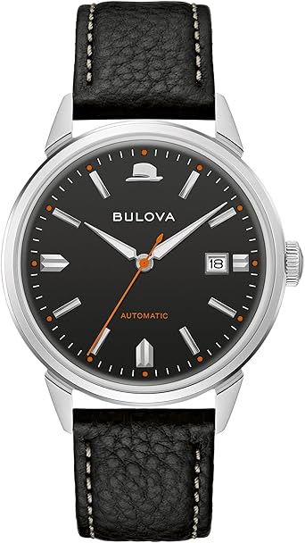 Bulova Men's Frank Sinatra 'Summer Wind' 3-Hand Date Automatic with Textured Leather Strap