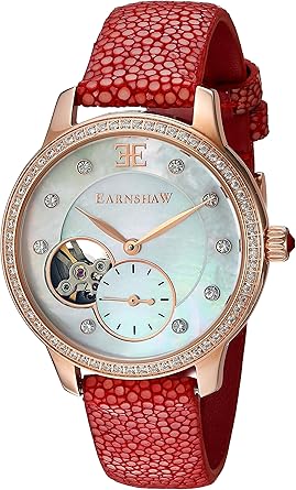 Thomas Earnshaw Ladies ES-8029-08 Lady Australis Analog Automatic self wind Red Watch