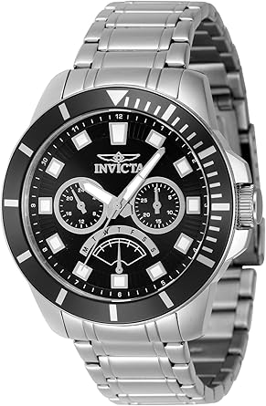 Invicta Men's Pro Diver 45mm Stainless Steel Quartz Watch, Silver (Model: 46952)