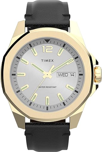 Timex Men's Essex 46mm Watch - Black Strap Black Dial Silver-Tone Case