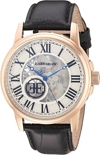 DTP Vendor A2OER3THKIFMHA Thomas Earnshaw Men's ES-0028-02 Beagle Analog Display Swiss Automatic Black Watch