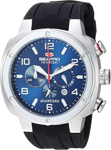 Seapro Men's SP3342 Guardian Analog Display Quartz Black Watch