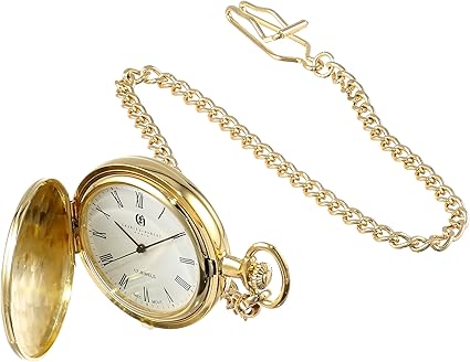 Charles Hubert 3840 Gold-Plated Mechanical Pocket Watch