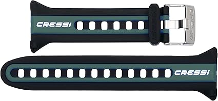 Cressi Watch Strap for Watch-Style Dive Computer, Black/Green