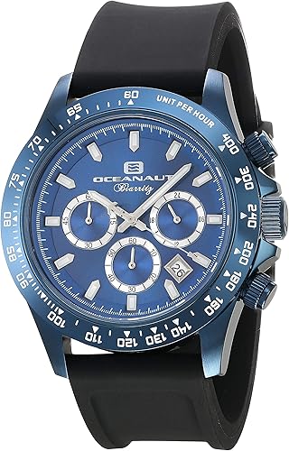 Oceanaut Men's OC6117R Biarritz Analog Display Quartz Black Watch